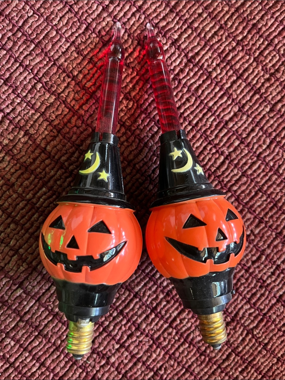 Radko Halloween pumpkin replacement bubble lights original sold by each working